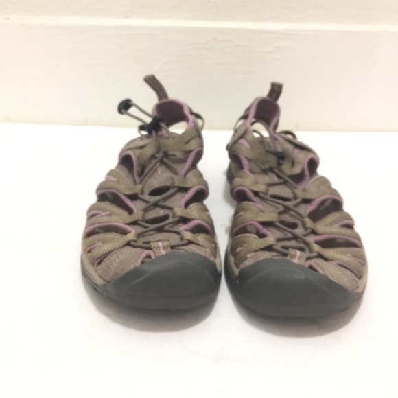 Keen WM Sz/9.5 Tan and Lavender Closed Toe Hiking Waterproof Outdoor San… - Picture 2 of 10